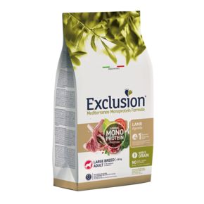 Сухой корм EXCLUSION Monoprotein Lamb Noble Grain для собак крупных пород с ягненком, 12 кг